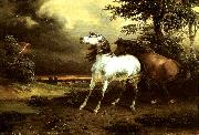 carle vernet chevaux effrayes par l'orage Sweden oil painting artist